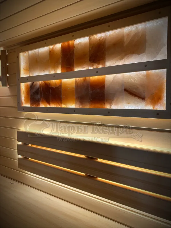 Трехместная прямая финская «Элит» сауна кабина из кедра и липы с электрокаменкой