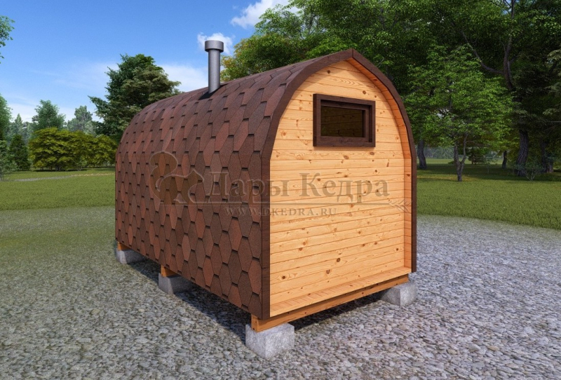 Баня «Викинг» из кедра 4х2,2 м